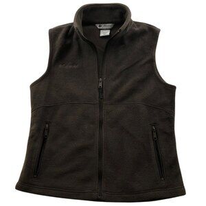 Columbia Women's Fleece Vest Medium Full-Zip Cozy Winter Stand Up Collar